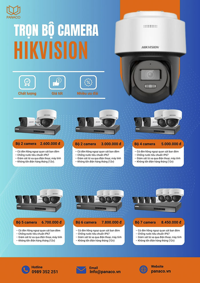 Chi phí lắp camera giám sát camera Hikvision