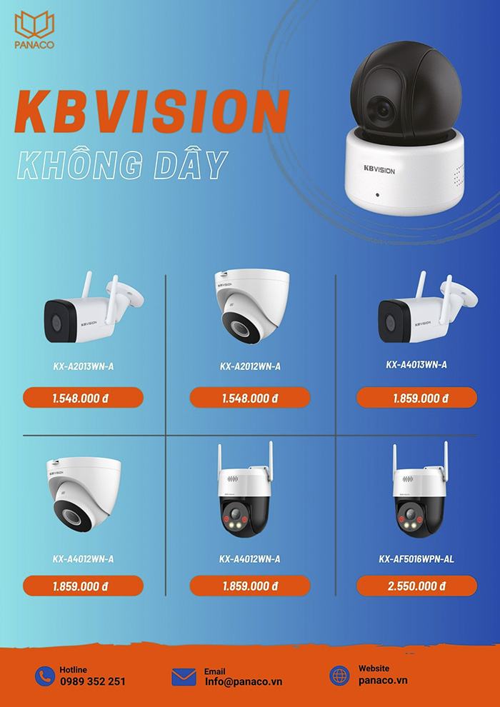 Báo giá dịch vụ lắp đặt camera quan sát Kbvision