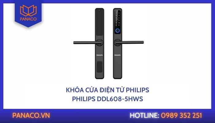 Khóa cửa điện tử Philips DDL608-5HWS