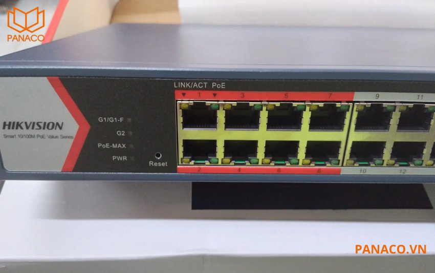 DS-3E1326P-EI thiết kế 8 cổng đầu tiên ưu tiên băng thông và nguồn điện