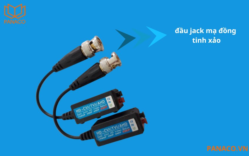 Balun V có thiết kế đầu jack mạ đồng tinh xảo