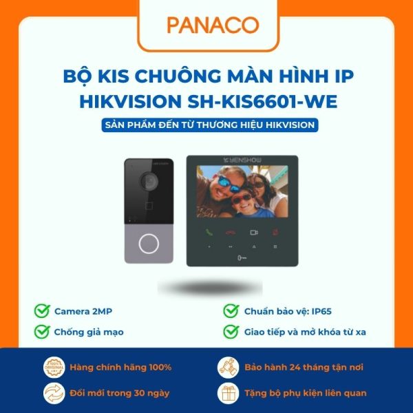 Bộ Kis chuông màn hình IP HIKVISION SH-KIS6601-WE
