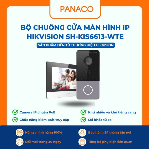 Bộ chuông cửa màn hình IP HIKVISION SH-KIS6613-WTE