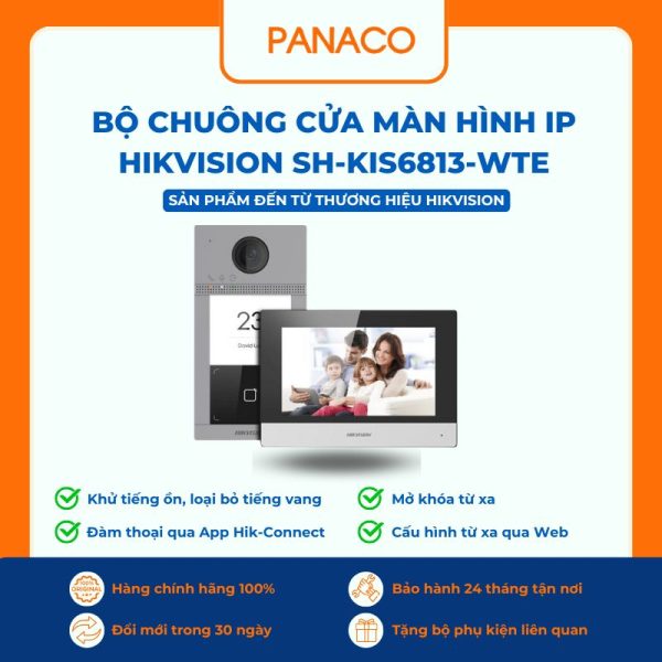 Bộ chuông cửa màn hình IP HIKVISION SH-KIS6813-WTE