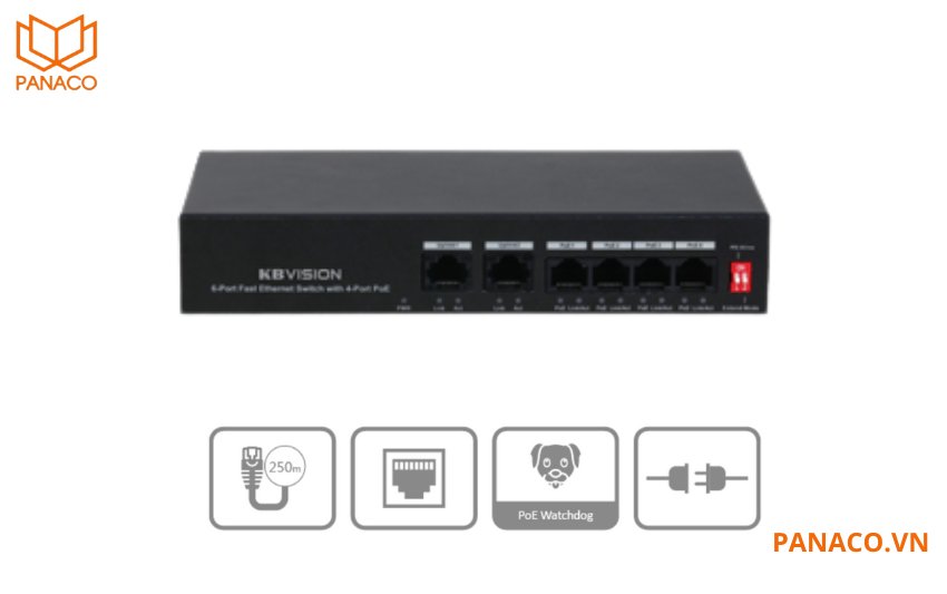 Bộ chuyển mạch Kbvision KX-ASW04-P2