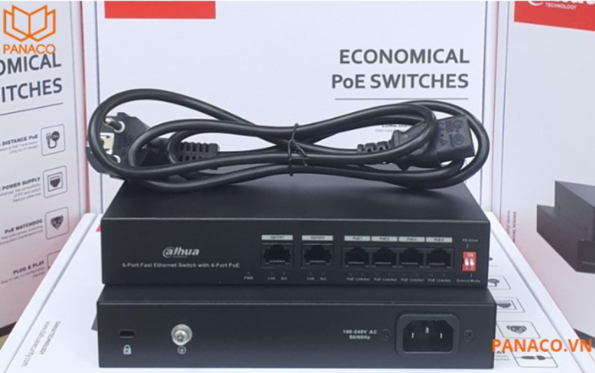 Bộ đầy đủ switch POE Dahua DH-PFS3006-4ET-36