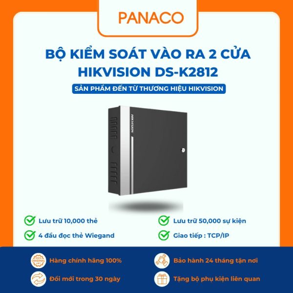 Bộ kiểm soát vào ra 2 cửa HIKVISION DS-K2812