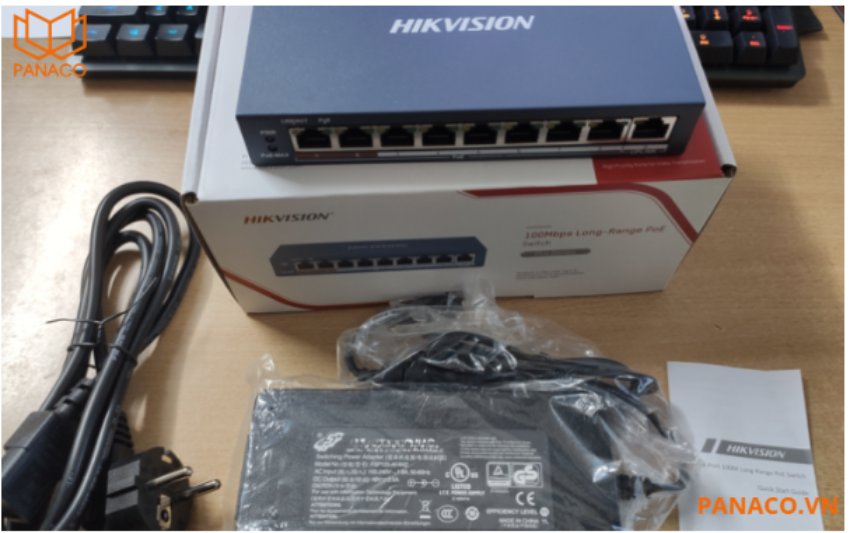 Box Switch POE hikvision 8 Port 1 cổng Uplink DS-3E0109P-E/M(B)