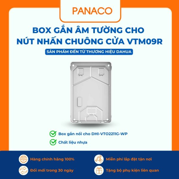 Box gắn âm tường cho nút NHẤn chuông cửa VTM09R