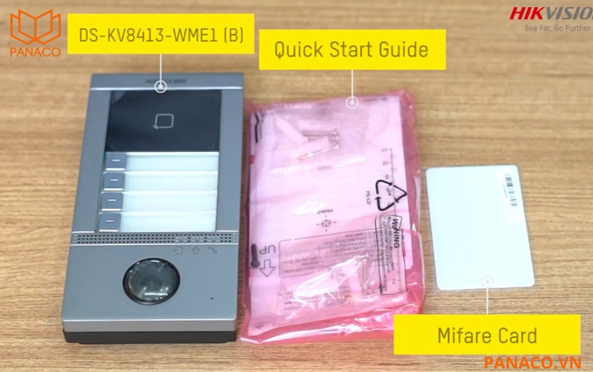 Full bộ nút nhấn chuông cửa Hikvision DS-KV8413-WME1(B)