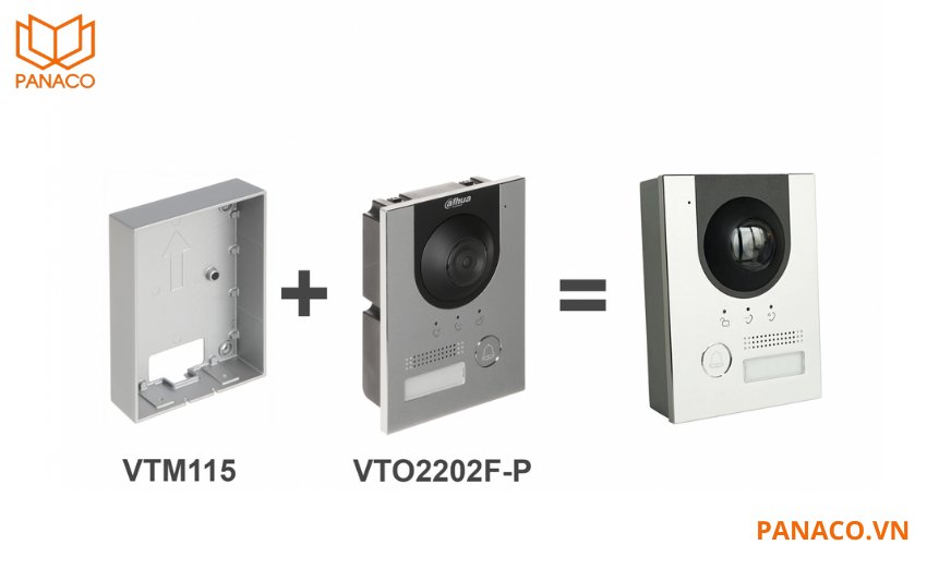 Box phù hợp hoàn hảo với nút nhấn chuông cửa DHI-VTO2202F-P