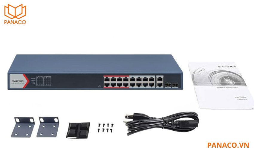 Box switch POE hikvision 16 cổng thông minh DS-3E1318P-EI