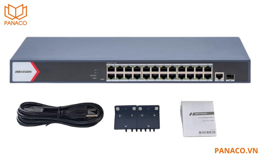Box switch POE hikvision 24 cổng Gigabit 1000Mbps DS-3E1526P-EI/M