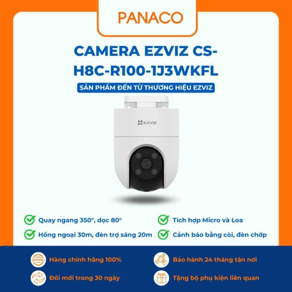 Camera wifi Ezviz H8C 2K 3MP model CS-H8C-R100-1J3WKFL