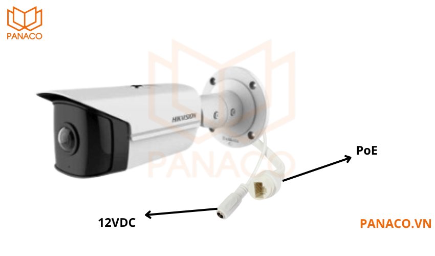 Camera DS-2CD2345G0P-I hỗ trợ cả nguồn điện 12VDC và PoE