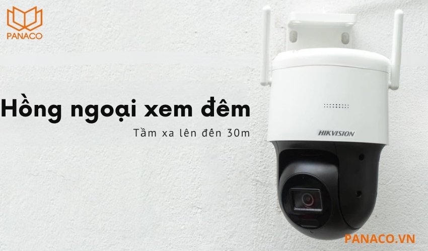 Camera DS-2DE2C400MW-DE còn được trang bị đèn hồng ngoại