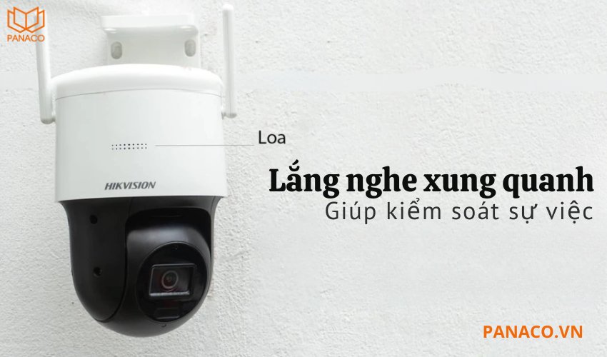 Camera DS-2DE2C400MW-DE trang bị loa và mic tích hợp