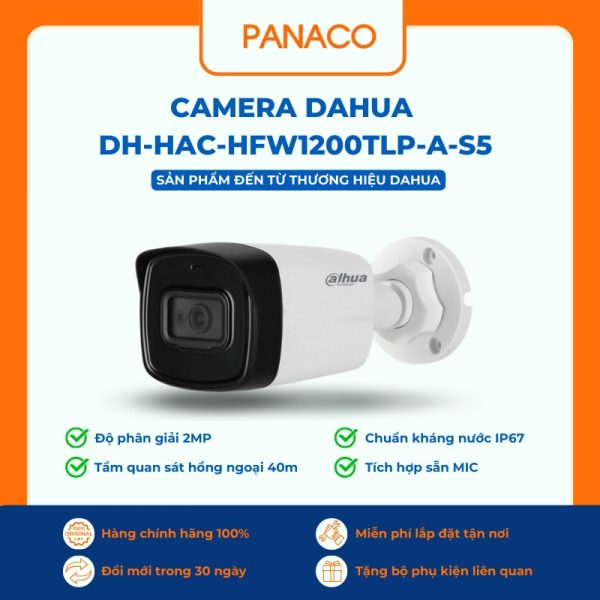 Camera Dahua DH-HAC-HFW1200TLP-A-S5