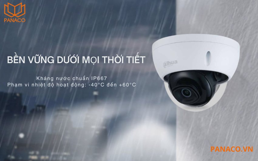 Camera Dahua DH-IPC-HDBW2431EP-S-S2 chống nước tuyệt đối