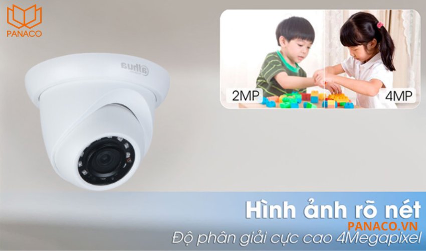 Camera Dahua DH-IPC-HDW1431SP-S4 được trang bị độ phân giải 4 MP