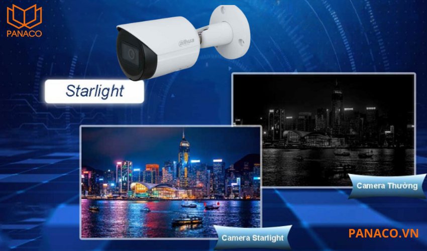 Camera Dahua DH-IPC-HFW2230SP-S-S2 hỗ trợ công nghệ starlight