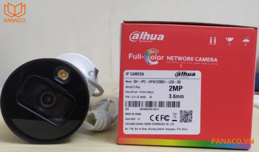 Camera Dahua trang bị ống kính cố định 3.6mm