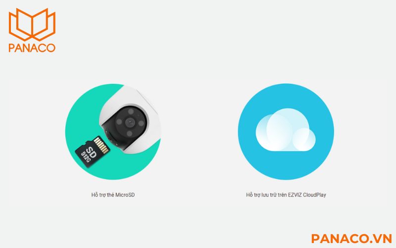 Camera Ezviz EB8 4G hỗ trợ thẻ MicroSD 512GB, lưu trữ trên Ezviz CloudPlay