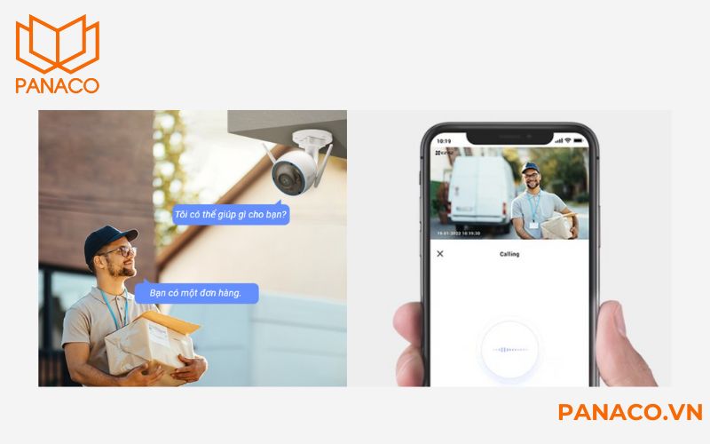 Camera wifi ngoài trời trang bị tính năng giao tiếp 2 chiều