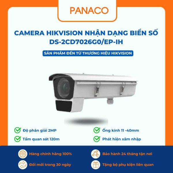 Camera HIKVISION nhận dạng biển số DS-2CD7026G0EP-IH