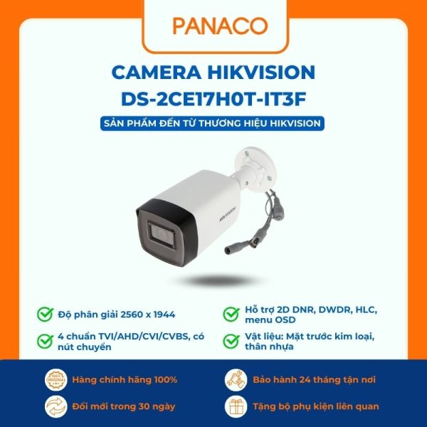 Camera Hikvision DS-2CE17H0T-IT3F