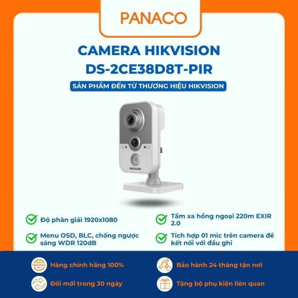 Camera Hikvision DS-2CE38D8T-PIR