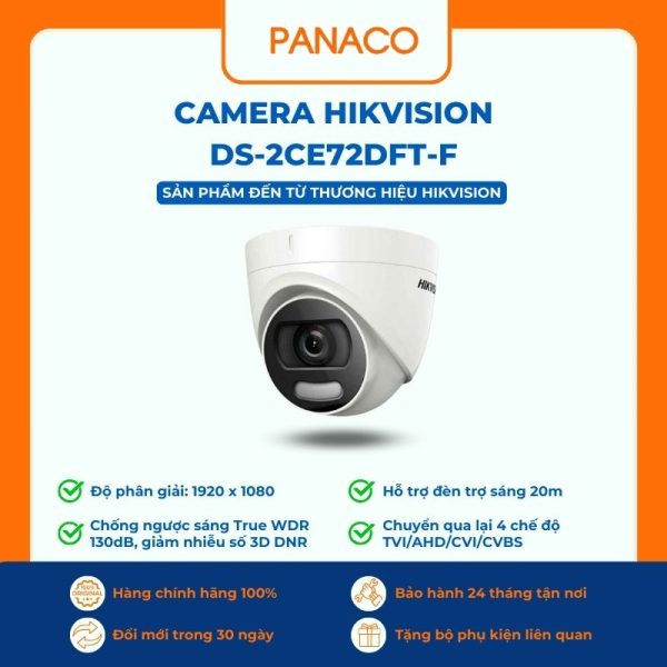 Camera Hikvision DS-2CE72DFT-F