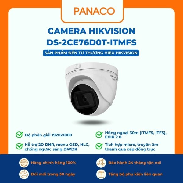 Camera Hikvision DS-2CE76D0T-ITMFS