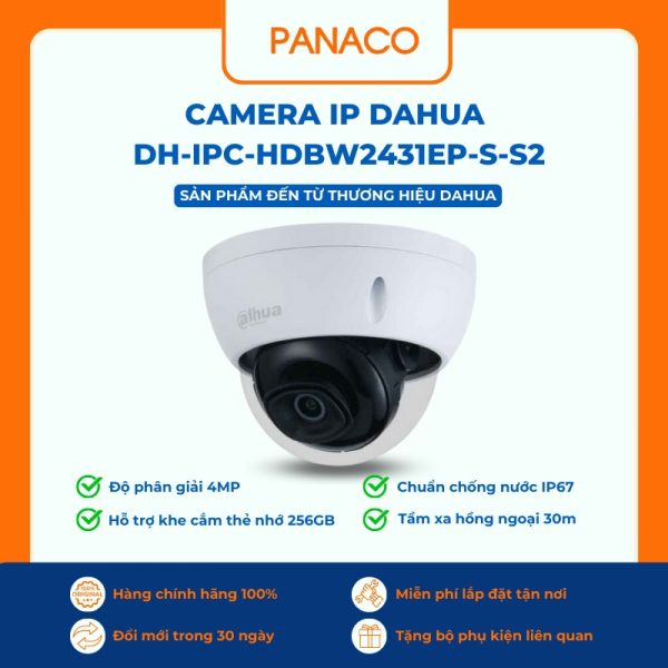Camera IP Dahua DH-IPC-HDBW2431EP-S-S2