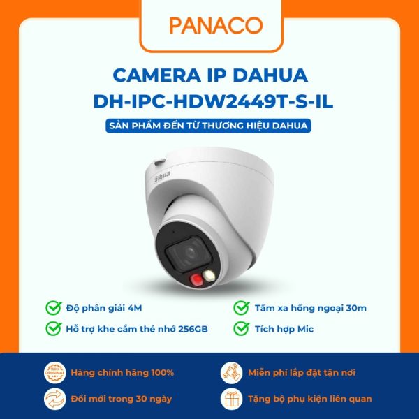 Camera IP Dahua DH-IPC-HDW2449T-S-IL