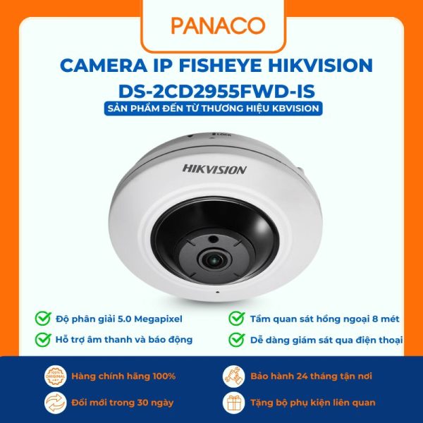 Camera IP FISHEYE Hikvision DS-2CD2955FWD-IS