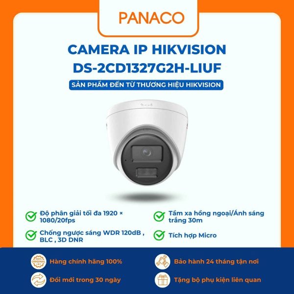 Camera IP Hikvision DS-2CD1327G2H-LIUF
