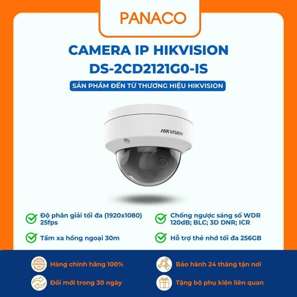 Camera IP Hikvision DS-2CD2121G0-IS
