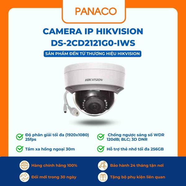 Camera IP Hikvision DS-2CD2121G0-IWS