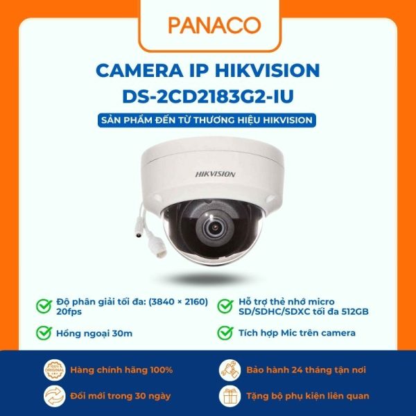 Camera Hikvision 8MP 4K DS-2CD2183G2-IU