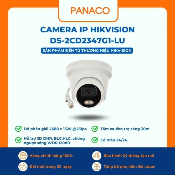 Camera IP Hikvision DS-2CD2347G1-LU
