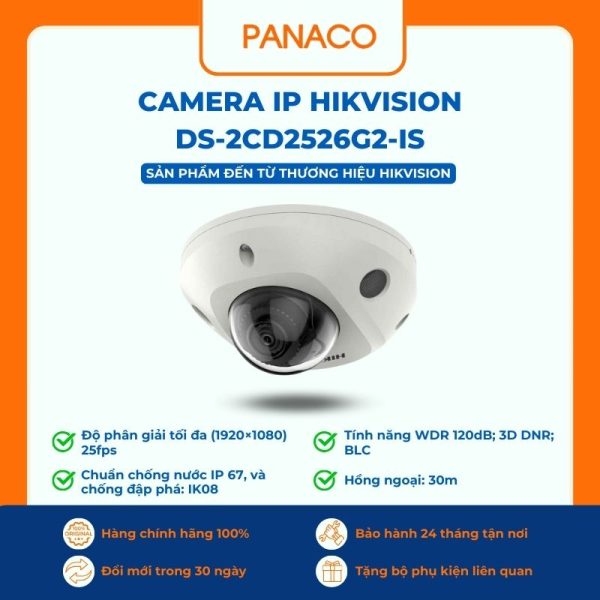 Camera IP Hikvision DS-2CD2526G2-IS