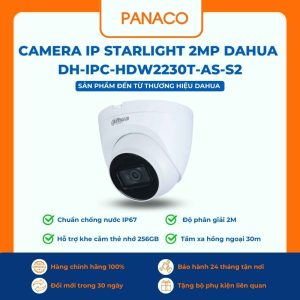 Camera IP Starlight 2MP DAHUA DH-IPC-HDW2230T-AS-S2