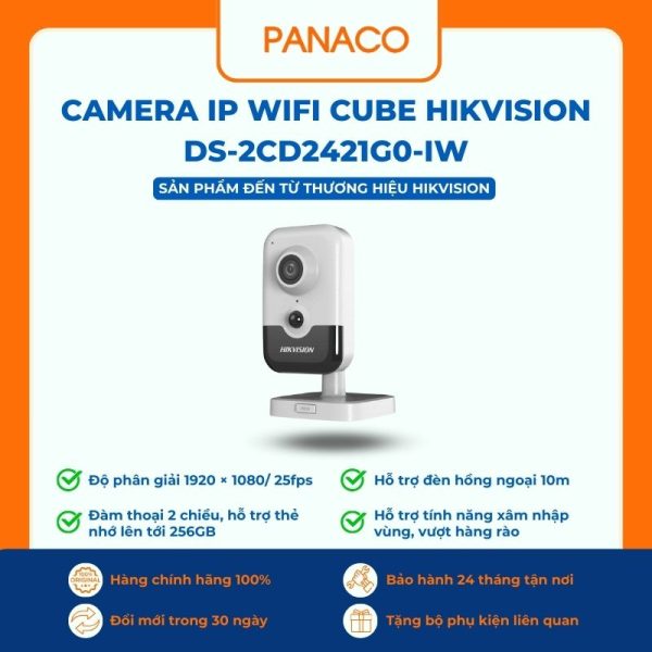 Camera IP Wifi Cube Hikvision DS-2CD2421G0-IW