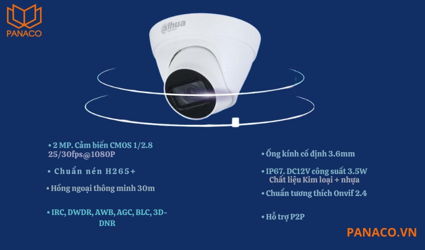 Camera IP dahua DH-IPC-HDW1230T1P-S5-VN