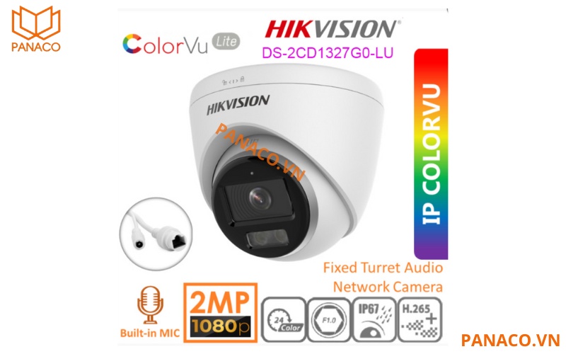 Camera IP hikvision ColorVu DS-2CD1327G0-LU