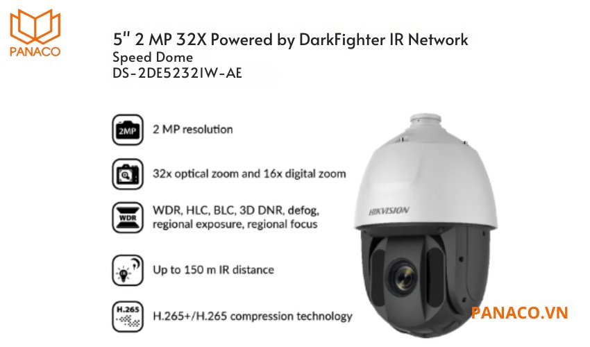 Camera IP hikvision DS-2DE5232IW-AE