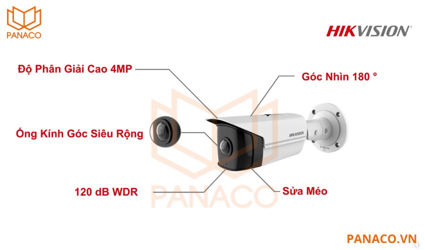 Camera IP hikvision thân trụ hồng ngoại DS-2CD2T45G0P-I