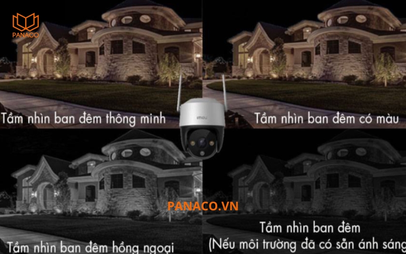 Camera Imou trang bị 4 chế độ nhìn ban đêm thông minh