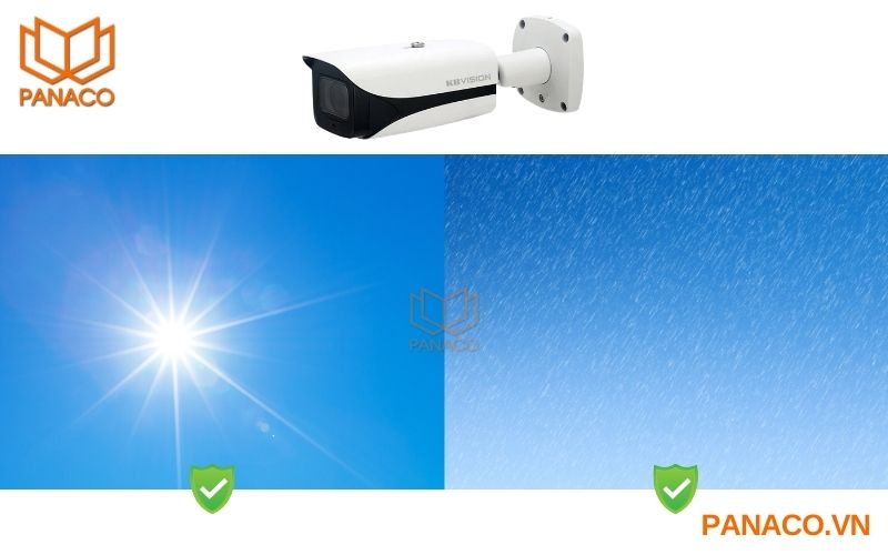 Camera KX-DAi2205MN-EB hoạt động bền bỉ khi trời mưa hoặc nắng nóng